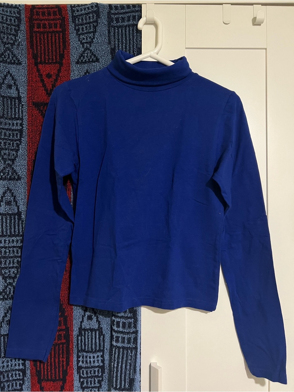 American Apparel Royal Blue Long Sleeve Turtleneck Tee